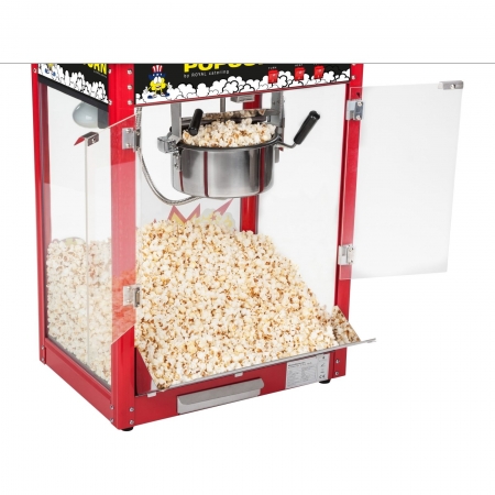 Barowa maszyna do popcornu z czarnym daszkiem Barowa maszyna do popcornu z czarnym daszkiem