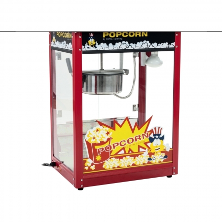 Barowa maszyna do popcornu z czerwonym daszkiem Barowa maszyna do popcornu z czerwonym daszkiem