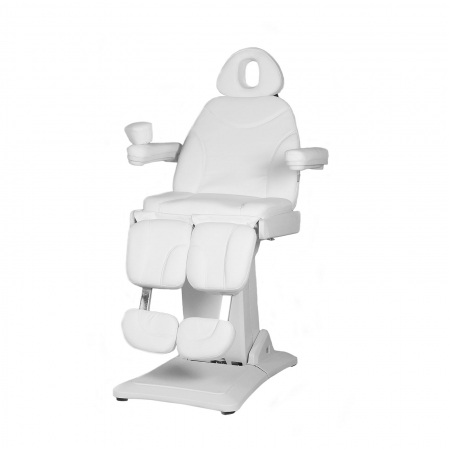 Fotel kosmetyczny łóżko kosmetyczne sterowane elektrycznie do pedicure PRETTY BIAŁY Fotel kosmetyczny sterowany elektrycznie PRETTY BIAŁY